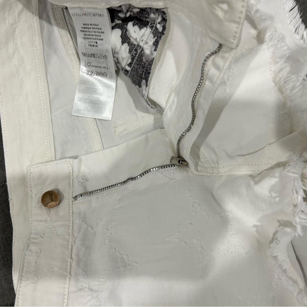STELLA MCCARTNEY • White Cutoff Shorts • Sz 31 • - Picture 10 of 10